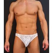 Слипы (мини) Male Power Слипы Male Power Stretch Lace белые